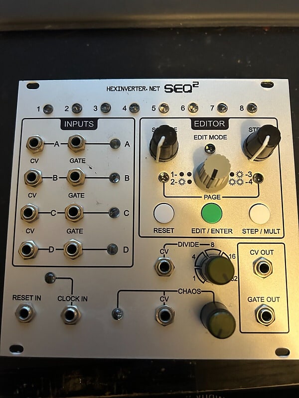 Hexinverter SEQ2 Sequential Switch 2015 Eurorack silber Reverb