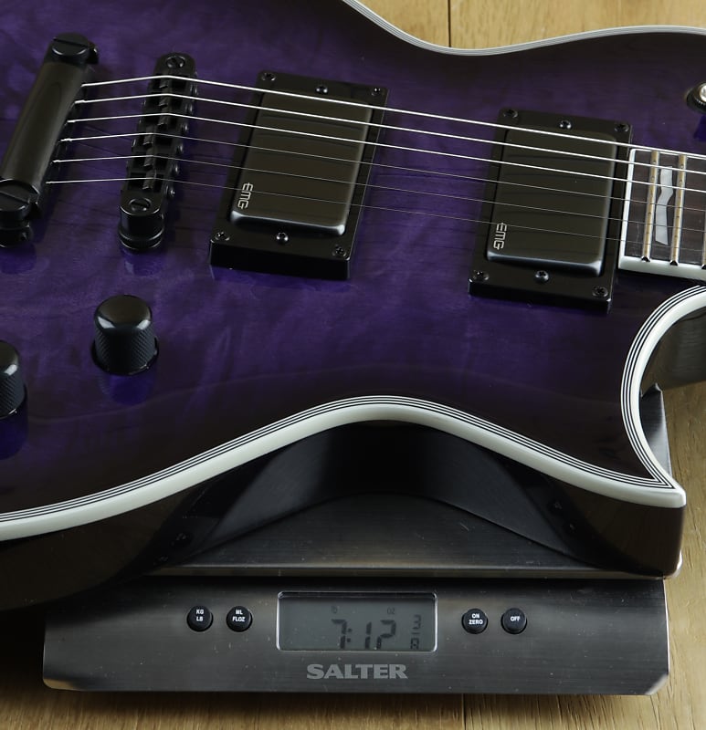 ESP LTD EC1000 QM Quilted Maple See Thru Purple Sunburst W22090177