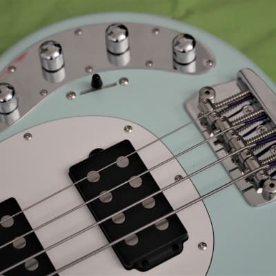 [Stainless Steel Frets Upgraded]  Sterling StingRay Ray34HH 2010s Daphne Blue image 5