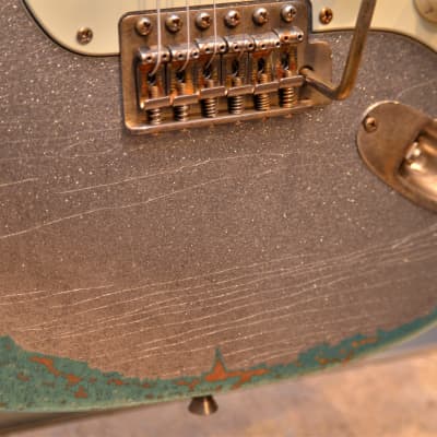 American Fender Stratocaster Silver Sparkle Heavy Relic Custom Shop Texas Specials HSS image 6