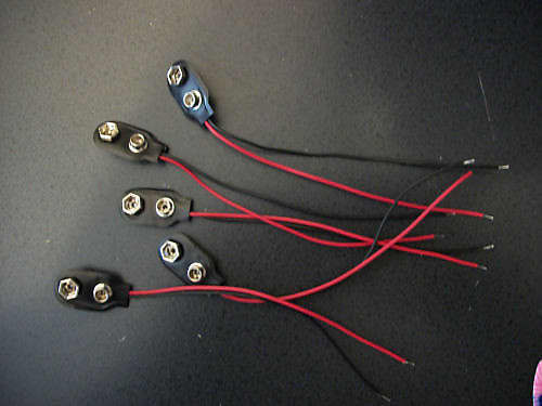 5 Pack 9 Volt Battery Snap Connectors for Effects Pedals and Active Guitars image 1