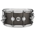 DW Collectors Series Satin Black Brass Snare Drum 14x6.5 Chrome Hardware