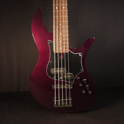 F Bass VF5-PJ Gloss Candy Plum, Ash Body 5 String Bass with Bag image 15