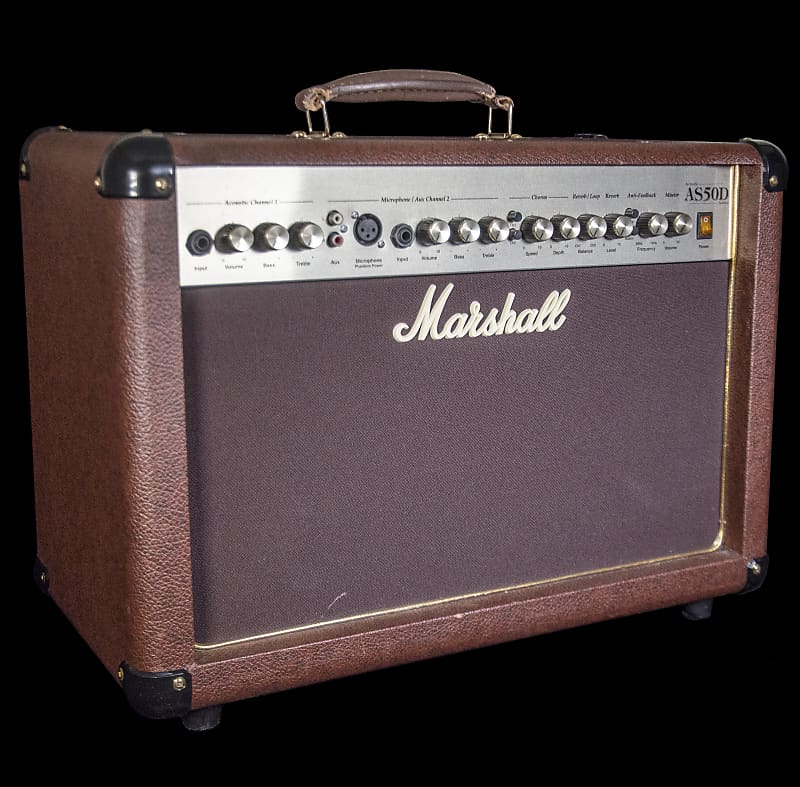 Marshall AS50D 2x8'' 50-Watt Acoustic Guitar Combo Amplifier w/ Cover image 1