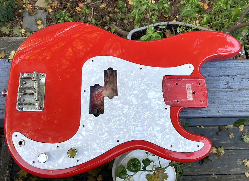 Aria P Bass body with Allparts pearloid pickguard 90s Reverb