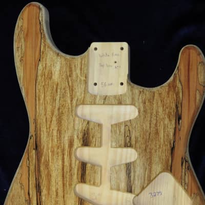 Spalted Maple Top / Aged Pine Wood Strat body - Standard - 3lbs #3275 image 3