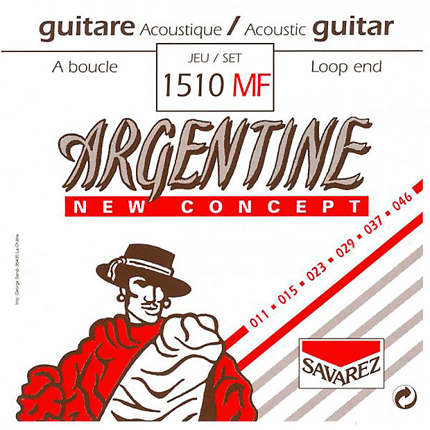 Savarez 1510MF Argentine Acoustic Jazz Guitar Strings - High Tension, Loop End image 1