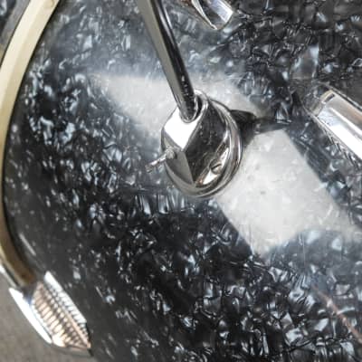1970s Beverley Black Diamond Pearl Drum Set image 8