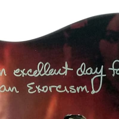 The Exorcist Linda Blair Autographed Signed Custom Photo Guitar ACOA Witness ITP image 3