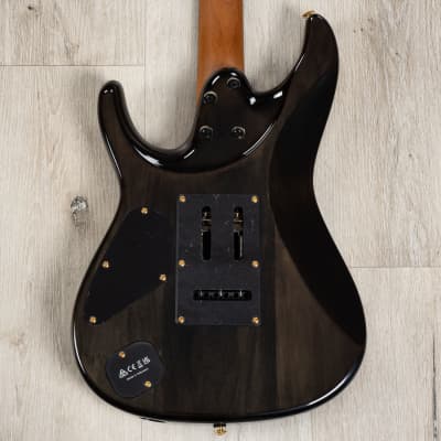 Ibanez AZ47P1QM Premium AZ Guitar, Ebony Fretboard, Black Ice Burst image 7