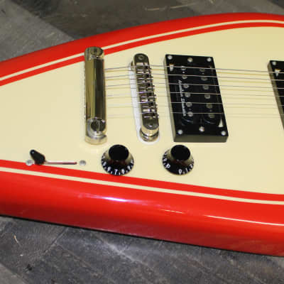 American Showster Biker Gas Tank electric Guitar wit hard case! Harley color orange image 7