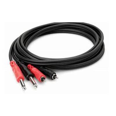 Hosa CPP-201 Dual 1/4 inch TS to Dual 1/4 inch TS Stereo Interconnect Cable, 3.3 feet image 2