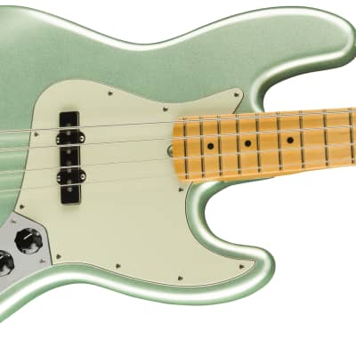 Fender American Professional II Jazz Bass Mystic Surf Green w/Maple Fingerboard, Hard Case image 4