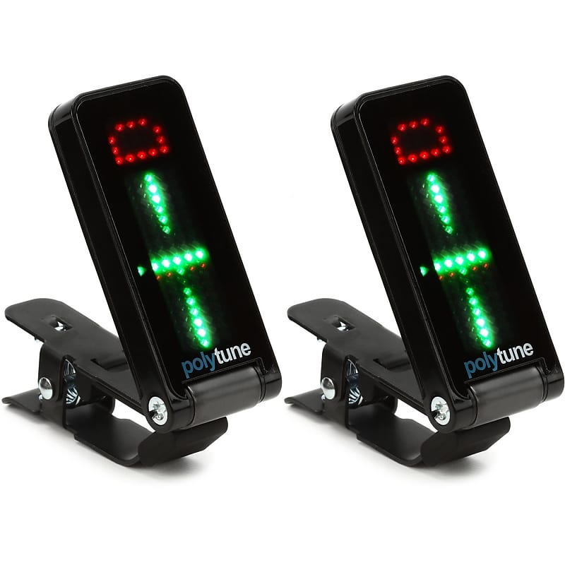 TC Electronic PolyTune Clip Black Clip-on Polyphonic Tuner - 2 Pack