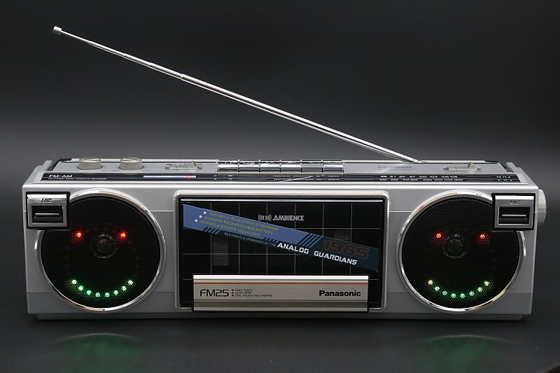 1985 Panasonic RX-FM25 Boombox, upgraded with Bluetooth, Rechargeable Battery and an LED Music Visualizer image 1