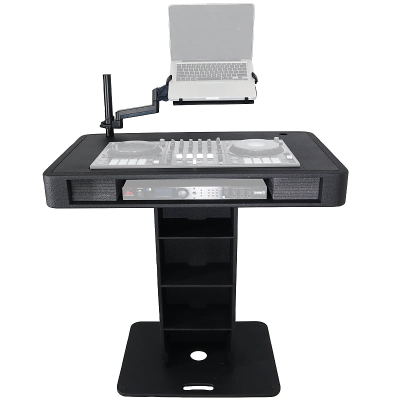ProX XZF-DJCT-BL-CASE Black Control Tower DJ Booth Podium