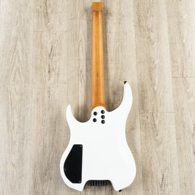 Legator Ghost G6OD Headless Guitar, Roasted Maple Neck & Fretboard, Satin Arctic image 5