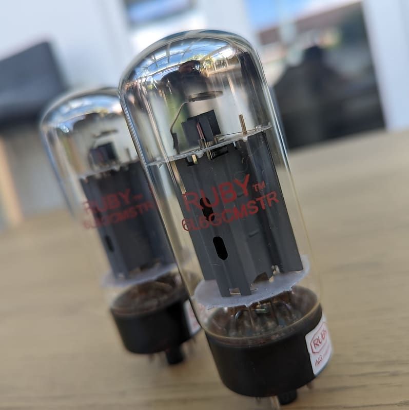 Ruby Tubes 6L6 (6L6GCMSTR) Matched Pair Valves for Guitar Amp Reverb