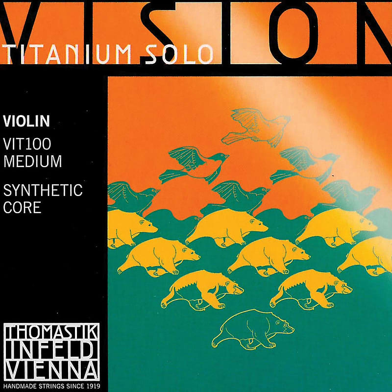 Thomastik Thomastik Vision Titanium Solo 4/4 Violin String Set - Medium Gauge image 1