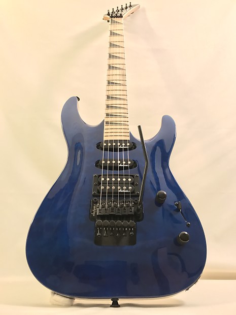Jackson JS34Q Dinky DKA-M Electric Guitar - Transparent Blue | Reverb