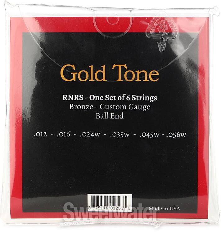 Gold Tone RNRS Bronze Roundneck Resonator String Set Reverb