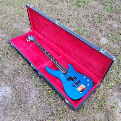Vintage BC Rich NJ Series Bass Guitar 80s, 90s Blue With Original Hard Case Plays EXC+ 8.5LBS image 1