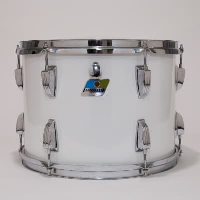 Ludwig Vintage Custom Drum Kit, Late 70s, 6-ply Maple/Poplar, White Cortex, B/O Badges with extras image 10
