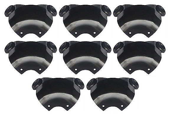 Original "Two-Pin" Black Plastic Corners for Vintage Vox Amplifiers - Set of Eight Corners image 1