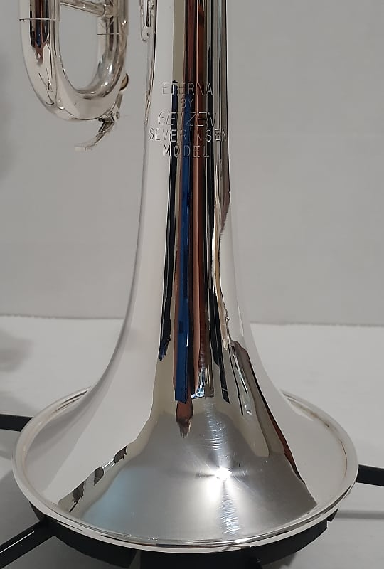 Getzen Eterna Severinsen Model Silver Bb Trumpet, Bach3C,  and  case 1964-1967 Silver Plate image 1
