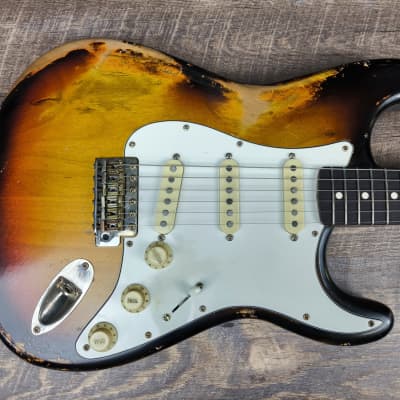 MyDream Stratocaster Custom Built - Heavy Relic Sunburst SRV image 2