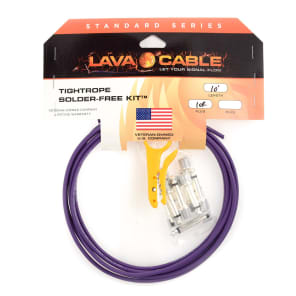 Lava Cable Tightrope Solder-Free Pedal Board Kit High End TeCu Plugs 10' Purple image 2