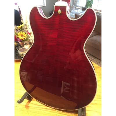 Ibanez EKM10T-WRD PLEKED! Signature Series Semi-Hollow Electric Guitar w/ Vibrato Wine Red image 7