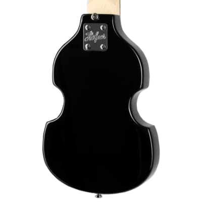 Hofner Shorty Travel Electric Violin Bass Guitar - Black image 4