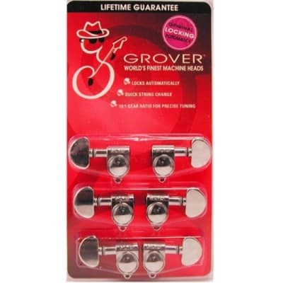 Grover Rotmatic Locking Tuners 3 +3, 106C Chrome Finish image 1