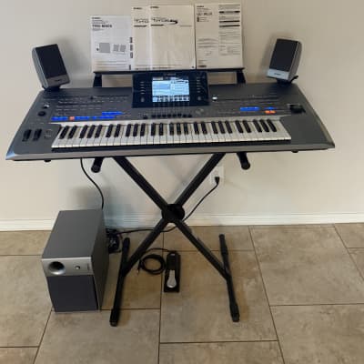 Yamaha Tyros 5 61 Key Digital Workstation with Speakers, Sub, Stand, Manuals, Pedal & LAN Adapter