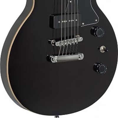 Stagg SEL-P90-BK L Series Solid Alder Body Bolt-On Mahogany Neck 6-String Electric Guitar image 2