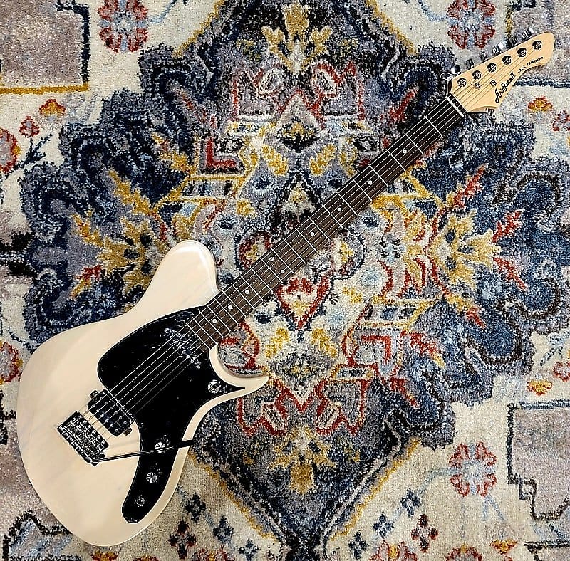 Aria Pro II Jet B'Tone Baritone Electric Guitar - Vintage White - Translucent Finish image 1