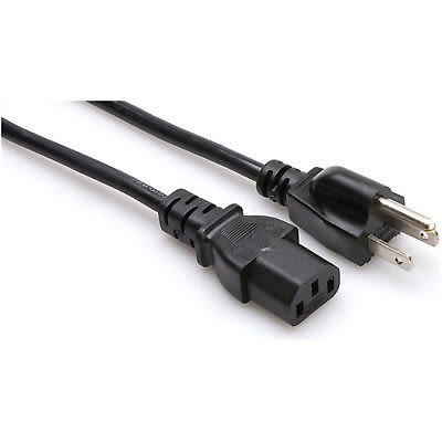 Hosa Technology PWC-401.5 Power Cord IEC C13 NEMA 5-15P Cable, 1.5 ft image 2