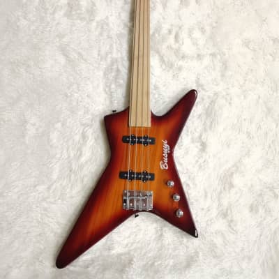 4 Strings Short Scale Set Neck Fretless Bass Busuyi Guitar 2021 image 2