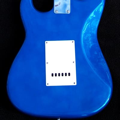 Solid Mahogany Cobra Blue 2023 Strat Guitar+ Working Bridge Tone+Treble Bleed+SRV Pickups+All Maple Neck +Setup! image 4