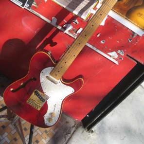Fender Squier Telecaster Thinline 1997 Cherry Stain image 2
