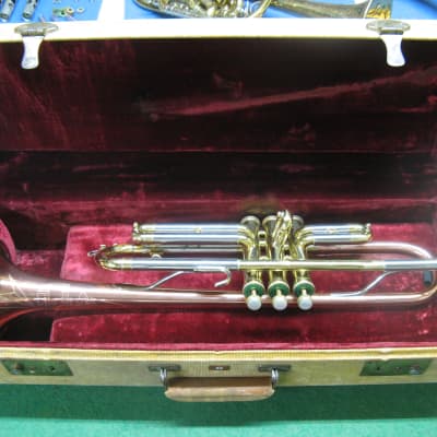 Harry Pedler & Sons American Triumph Trumpet 1950's with Rare Copper Bell - Case & Bach 7C MP image 4