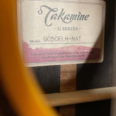 Used Takamine Left Handed GC5CE Nylon String Acoustic-Electric Guitar with Takamine Bag image 8