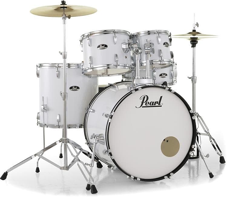 Pearl Roadshow Complete 5pc Drum Set w/Hardware & Cymbals RS505C/C33 Pure White image 1