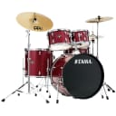 TAMA Imperialstar 5-Piece Drum Set + Hardware + Cymbals - Candy Apple Mist - Used