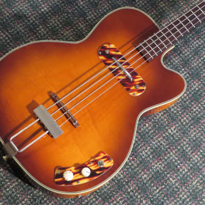 1950s Kay K162 Hollowbody Bass! w/hardshell case image 2