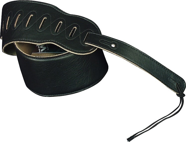 Levy's M4GF 3.5-inch Padded Garment Leather Bass Strap - Black image 1