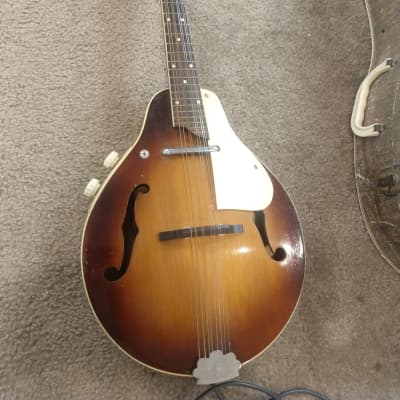 Vintage Kay K95 Hollow Body Electric Mandolin for Parts or Repair (Not Playable) with Case for sale