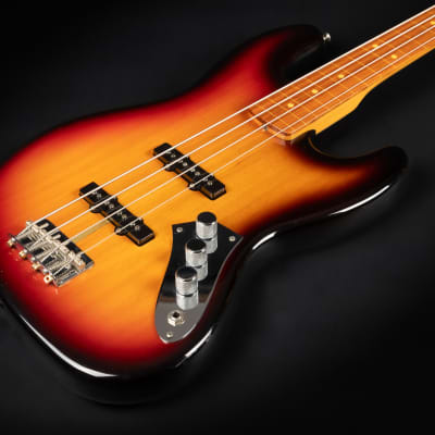 2010 Fender USA Jaco Pastorius Artist Series Signature Fretless Jazz Bass RW - 3-Color Sunburst | OHSC image 6