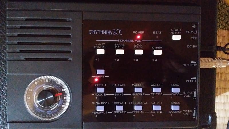 80s Zen-On Rhythmina 201, near mint with original Zen-On power source,  Japan Vintage Drum Machine